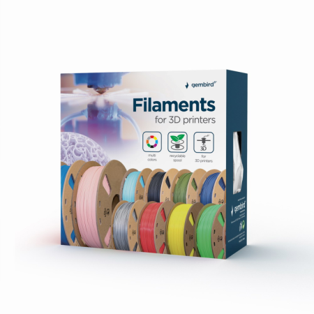 Gembird 3DP-ABS1.75-01-BK material de impresión 3d ABS Negro 1,4 kg