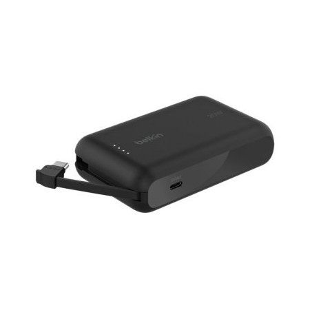 POWERBANK 10000mAh BELKIN BPB021HQBK PD 20W 1xUSB-C CABLE INTEGRADO USB-C NEGRO