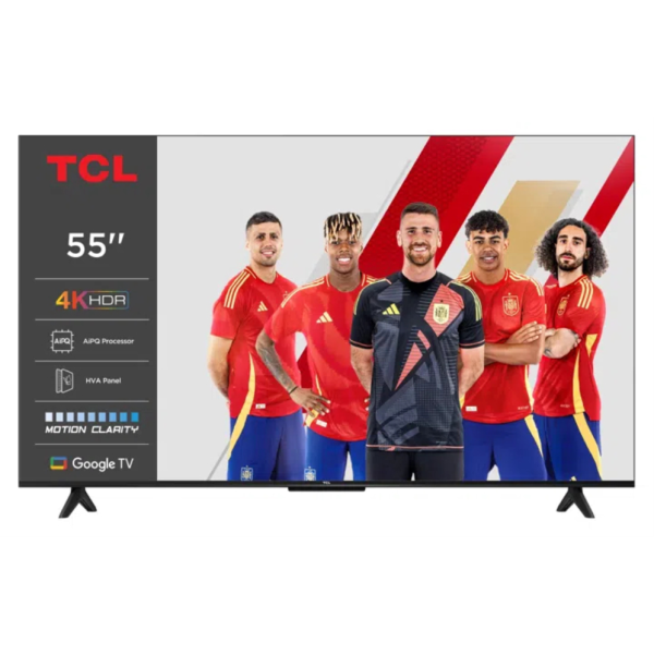 TCL P61 55P61K Televisor 139,7 cm (55″) 4K Ultra HD Smart TV Wifi Aluminio 270 cd / m²