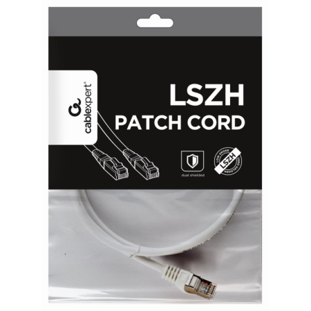 Gembird PP6A-LSZHCU-W-1M cable de red Blanco Cat6a S/FTP (S-STP)