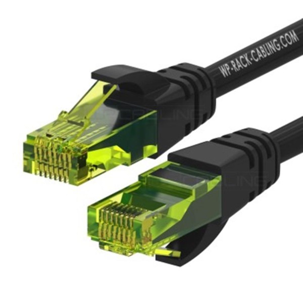 Cable de red wp latiguillo rj45 u - utp cat.6a 0.5m negro