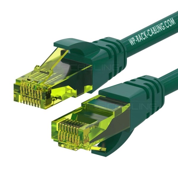 Cable de red wp latiguillo rj45 u - utp cat.6a 0.5m verde