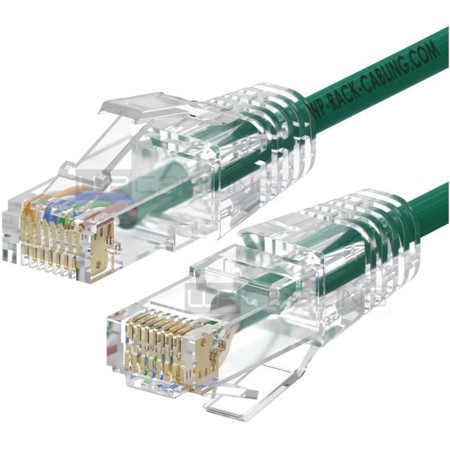 Cable de red slim wp latiguillo rj45 u - utp cat.6a 0.5m verde