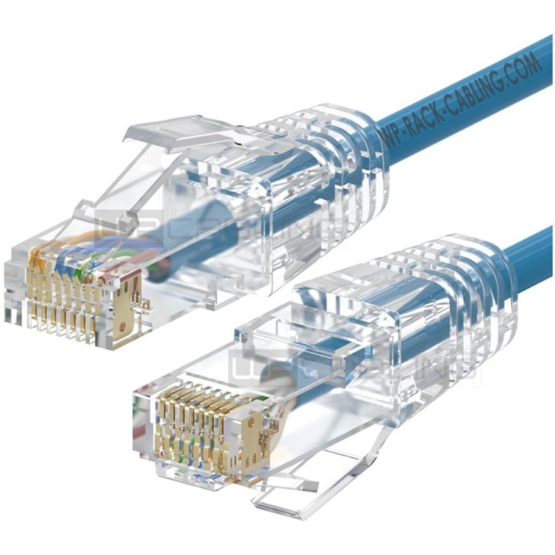 Cable de red slim wp latiguillo rj45 u - utp cat.6a 0.2m azul
