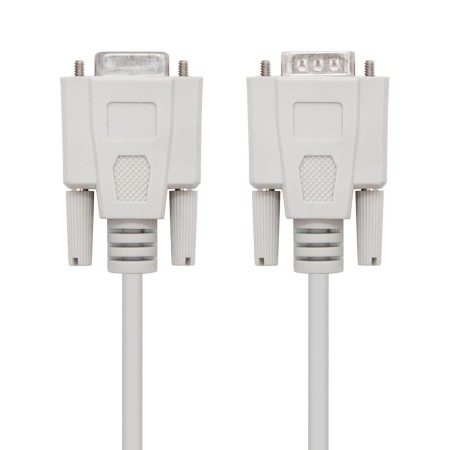 Cable rs232 db9 nanocable 1.8m - macho - hembra - beige