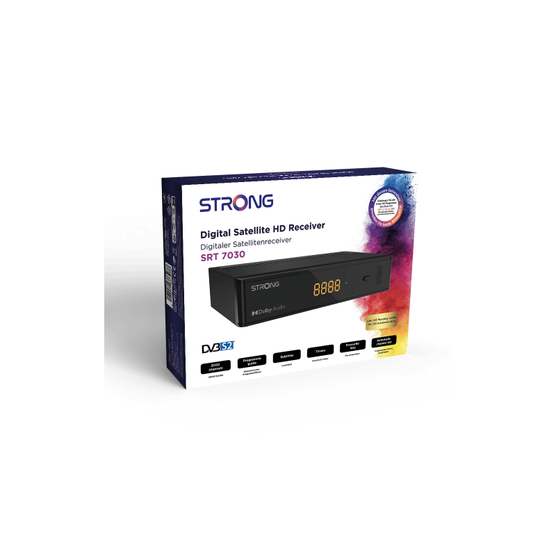 Strong SRT 7030 decodificador 1 sintonizador(es) Alámbrico Negro