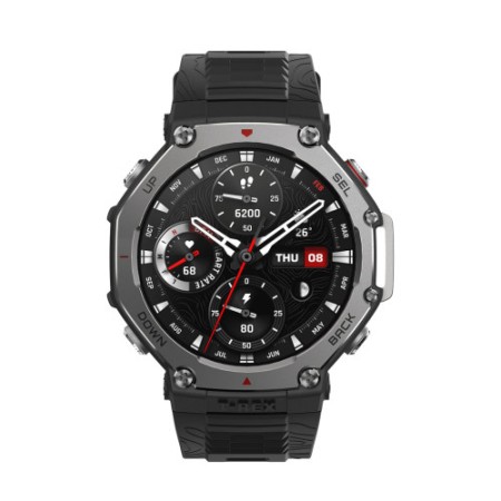 Amazfit T-Rex 3 3,81 cm (1.5″) AMOLED Digital 480 x 480 Pixeles Pantalla táctil Negro Wifi GPS (satélite)