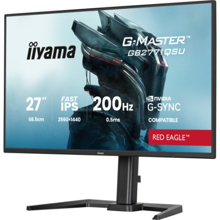 MONITOR IIYAMA, 27 PULGADAS, 68,6 CM, FAST IPS, 2560X1440, 200HZ, 0,233 MM, MATE NEGRO