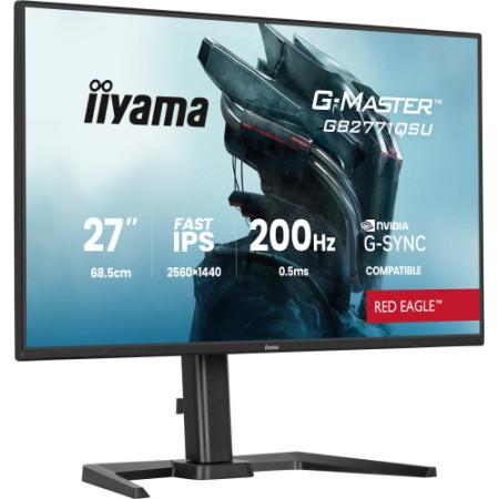 MONITOR IIYAMA, 27 PULGADAS, 68,6 CM, FAST IPS, 2560X1440, 200HZ, 0,233 MM, MATE NEGRO