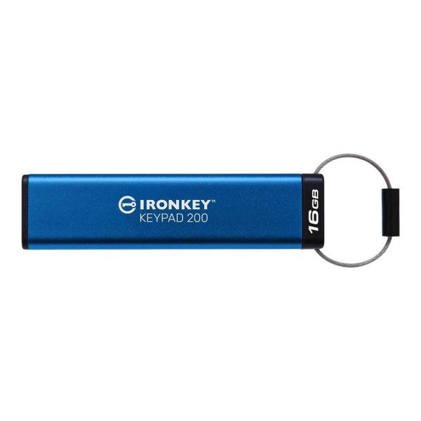 Memoria usb 3.2 kingston 16gb ironkey keypad 200