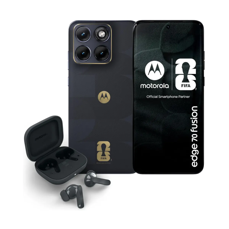 Motorola Edge 70 Fusion 5G 8GB/256GB Negro (Silhouette) Dual SIM - FIFA Worldcup Edition + Moto Buds Bass