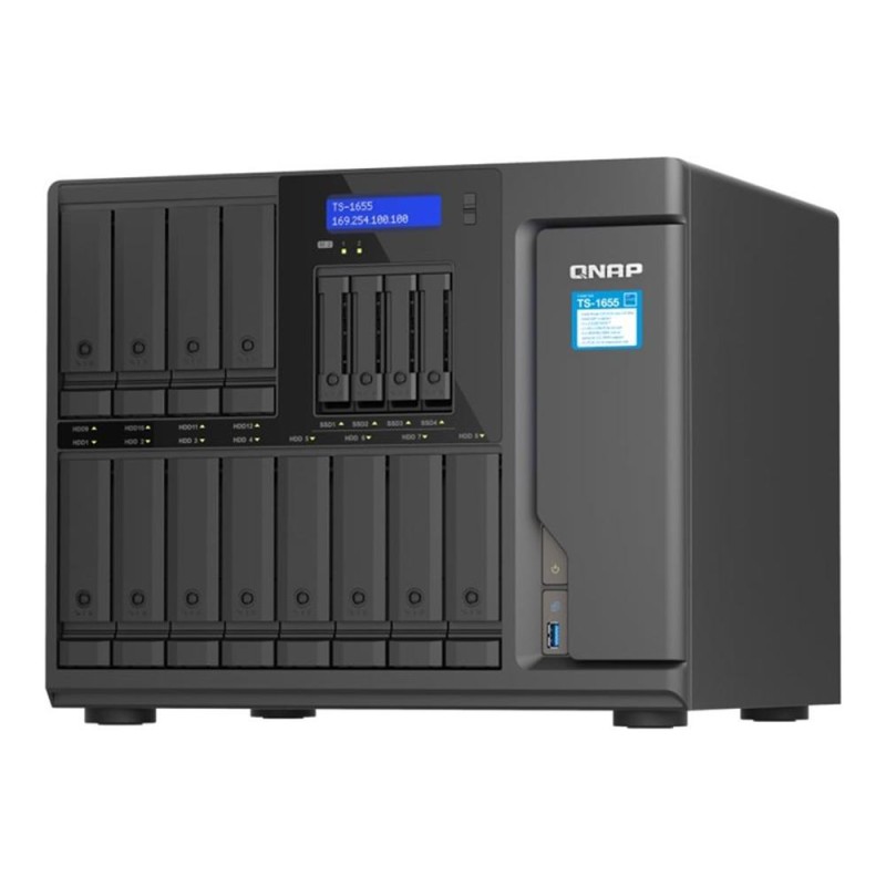 Servidor nas qnap ts - 1655 - 8g 16 bahias 8gb gigabit ethernet