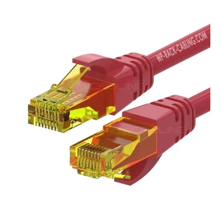 Cable de red wp latiguillo rj45 u - utp cat.6a 1m rojo