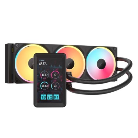 Kit refrigeracion liquida corsair titan ii 360 ultralxlcd icue rgb 3x 120mm negro