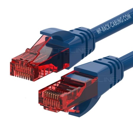 Cable de red wp latiguillo rj45 u - utp cat.6 1m azul