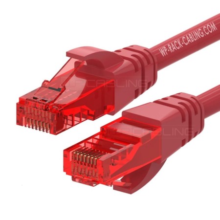 Cable de red wp latiguillo rj45 u - utp cat.6 1m rojo