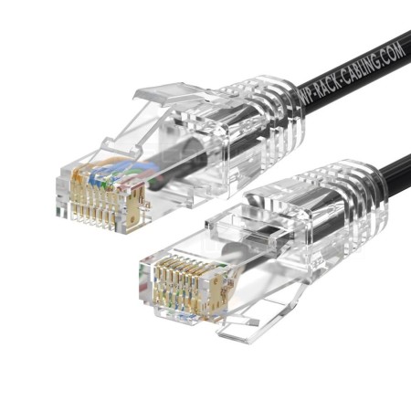 Cable de red slim wp latiguillo rj45 u - utp cat.6a 0.2m negro