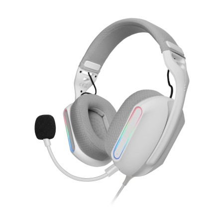 Auriculares Gaming con Micrófono Mars Gaming MH-PRO/ Jack 3.5/ USB/ Blancos