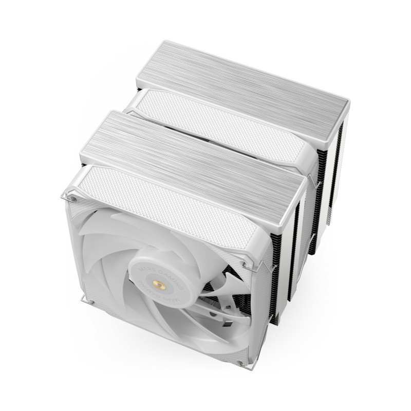 Ventilador con Disipador Doble Mars Gaming MCPU-XU6/ 2x 12cm/ Blanco