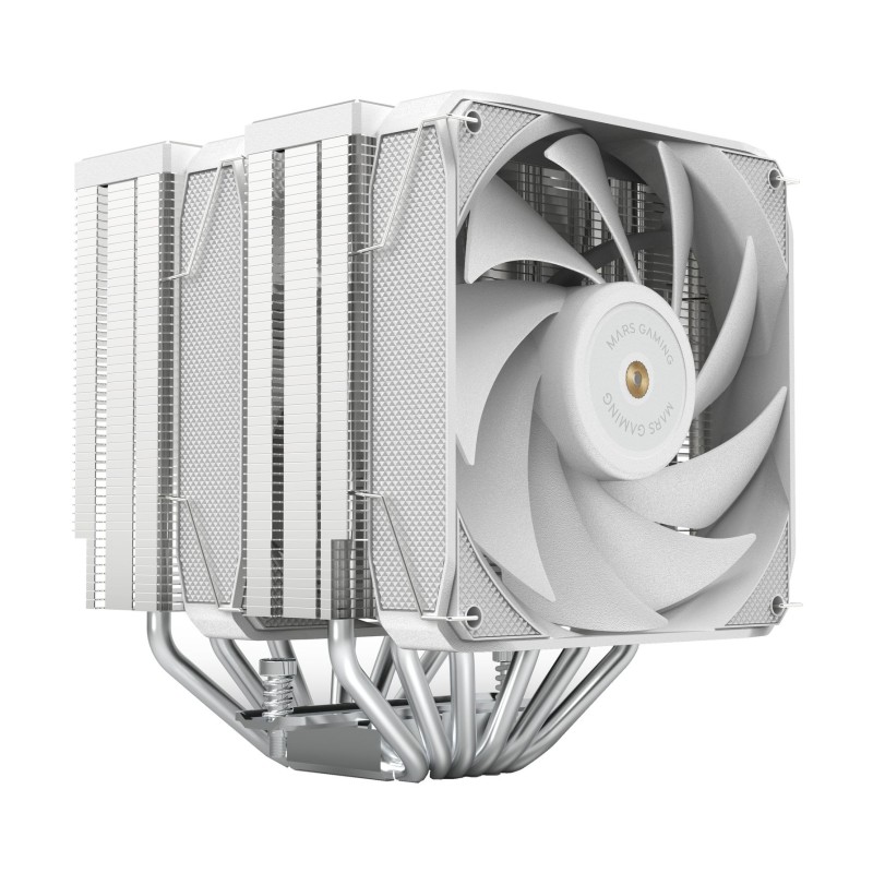 Ventilador con Disipador Doble Mars Gaming MCPU-XU6/ 2x 12cm/ Blanco