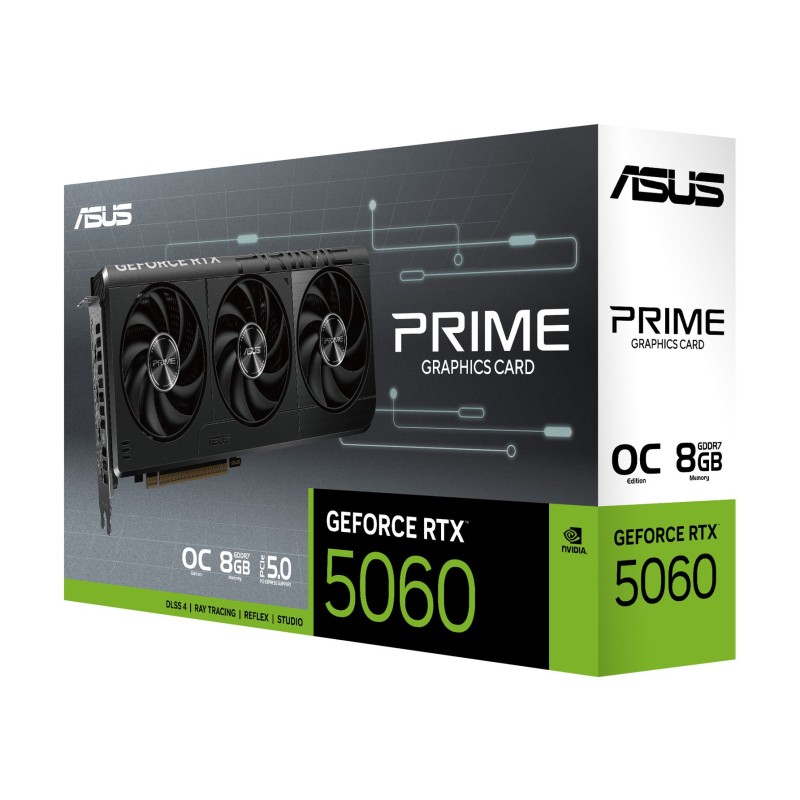 Tarjeta Gráfica Asus Prime GeForce RTX 5060 OC Edition/ 8GB GDDR7