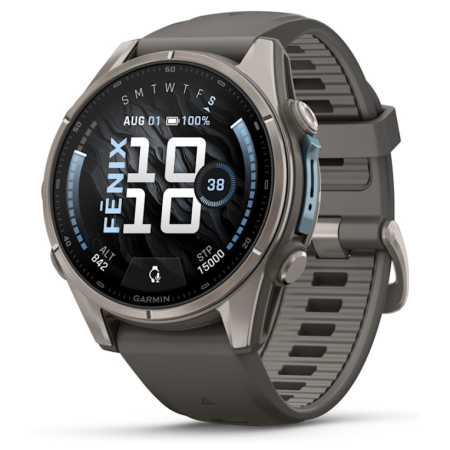 Garmin fenix 9 3,3 cm (1.3″) AMOLED 43 mm Digital 416 x 416 Pixeles Pantalla táctil Titanio Wifi GPS (satélite)