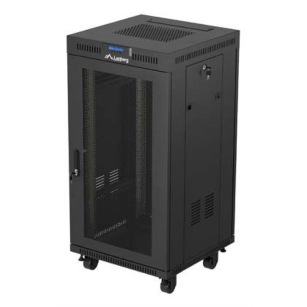 Lanberg FF01-6622-23BL armario rack 22U Rack o bastidor independiente Negro
