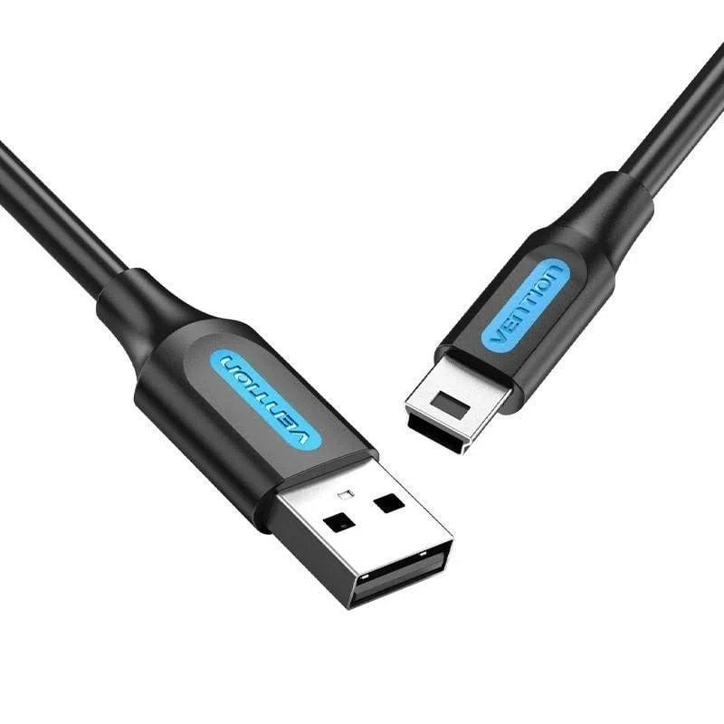 Cable USB 2.0 Vention COMBF/ USB Macho - MiniUSB Macho/ 480Mbps/ 1m/ Negro