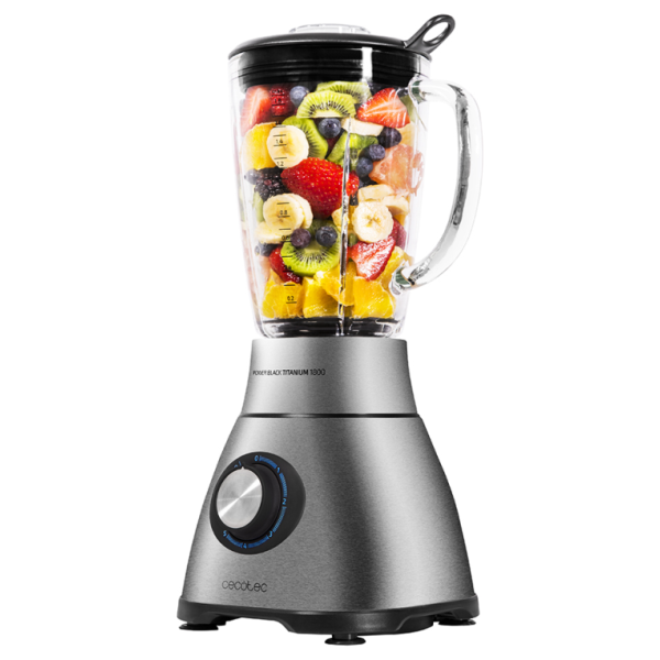 Cecotec Power Black Titanium 1800 Batidora de vaso 1800 W Negro, Acero inoxidable