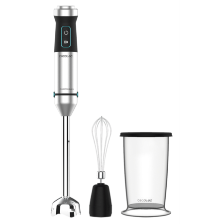 Cecotec Power TitanBlack 1500 XL Cream 0,8 L Batidora de inmersión 1500 W Negro, Plata