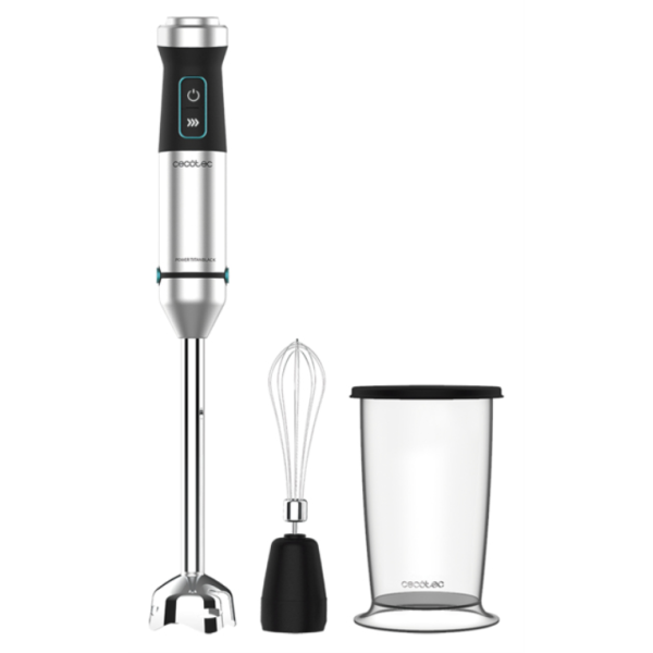 Cecotec Power TitanBlack 1500 XL Cream 0,8 L Batidora de inmersión 1500 W Negro, Plata