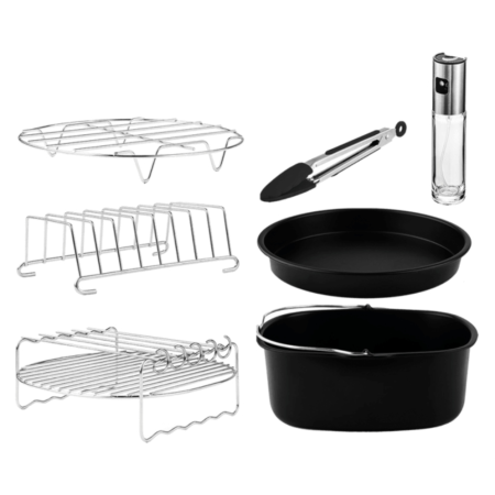 Cecotec 04995 accesorio para freidoras Kit de accesorios Negro, Acero inoxidable