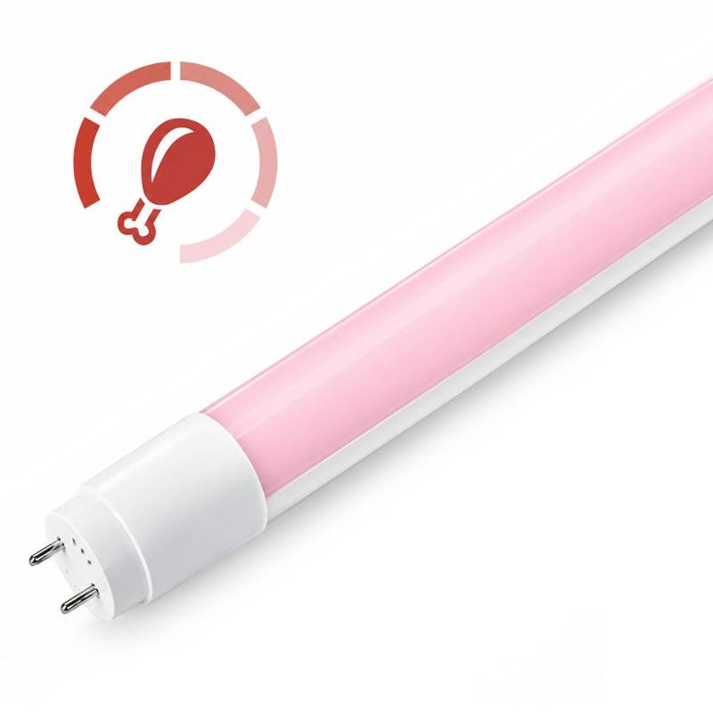 Tubo LED T5 especial Carnicerías, 18W, 120cm, Conexión 2 laterales, Cristal