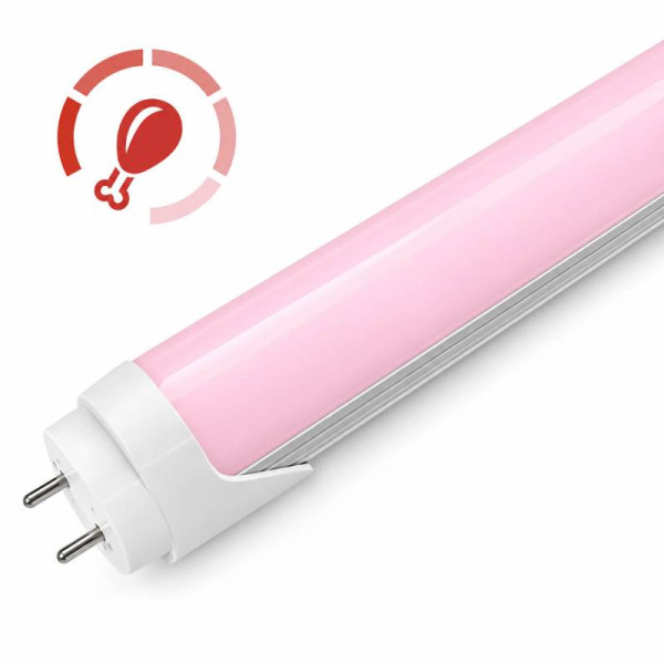 Tubo LED T8 especial Carnicerias, 18W, 120cm, Conexión 1 lateral, Alumino